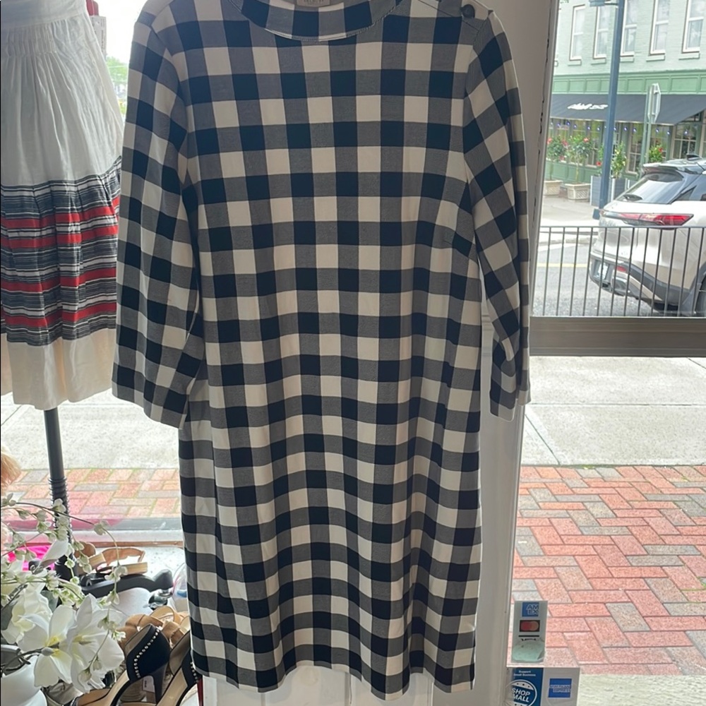 Talbots Black and White Checkered Dress